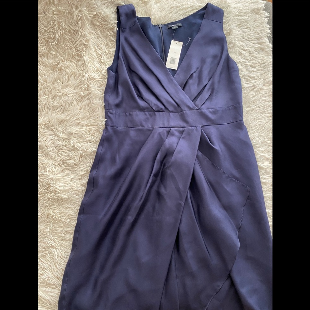 Classic Navy Silk Sheath